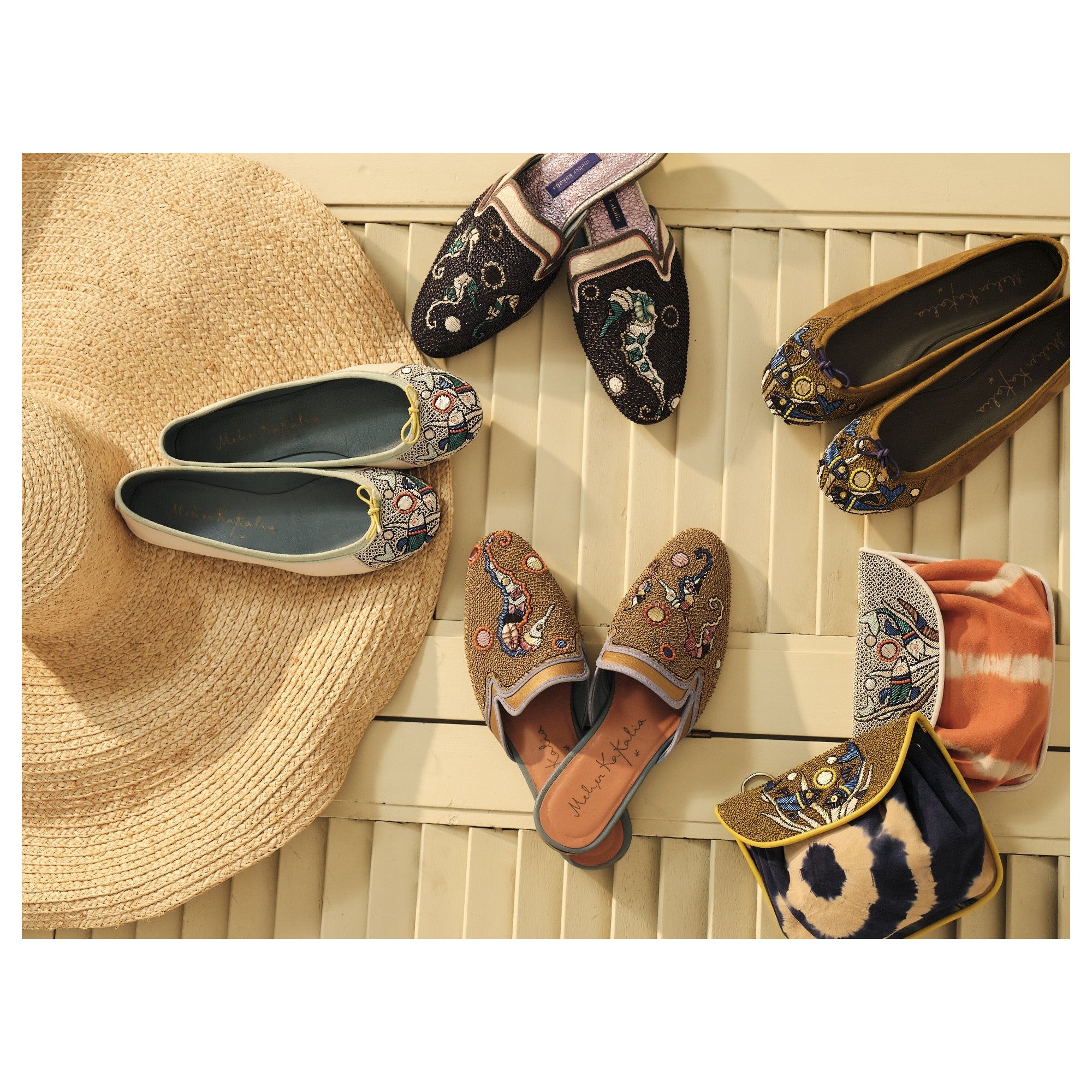 Beach Party Slippers – Hand-Embroidered Footwear for a Perfect Beach Day