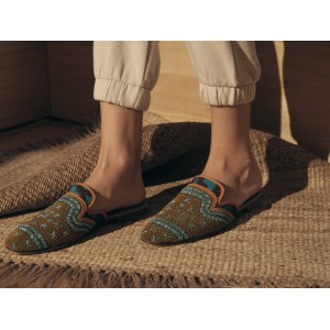 QUEEN PARATY SLIPPER - fern/hutu