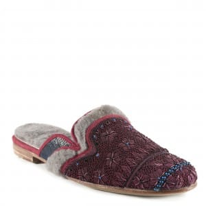 QUEEN PARATY SLIPPER - shearling mouse/lava