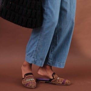 QUEEN PARATY SLIPPER - TARTAN GLENN/EGUN