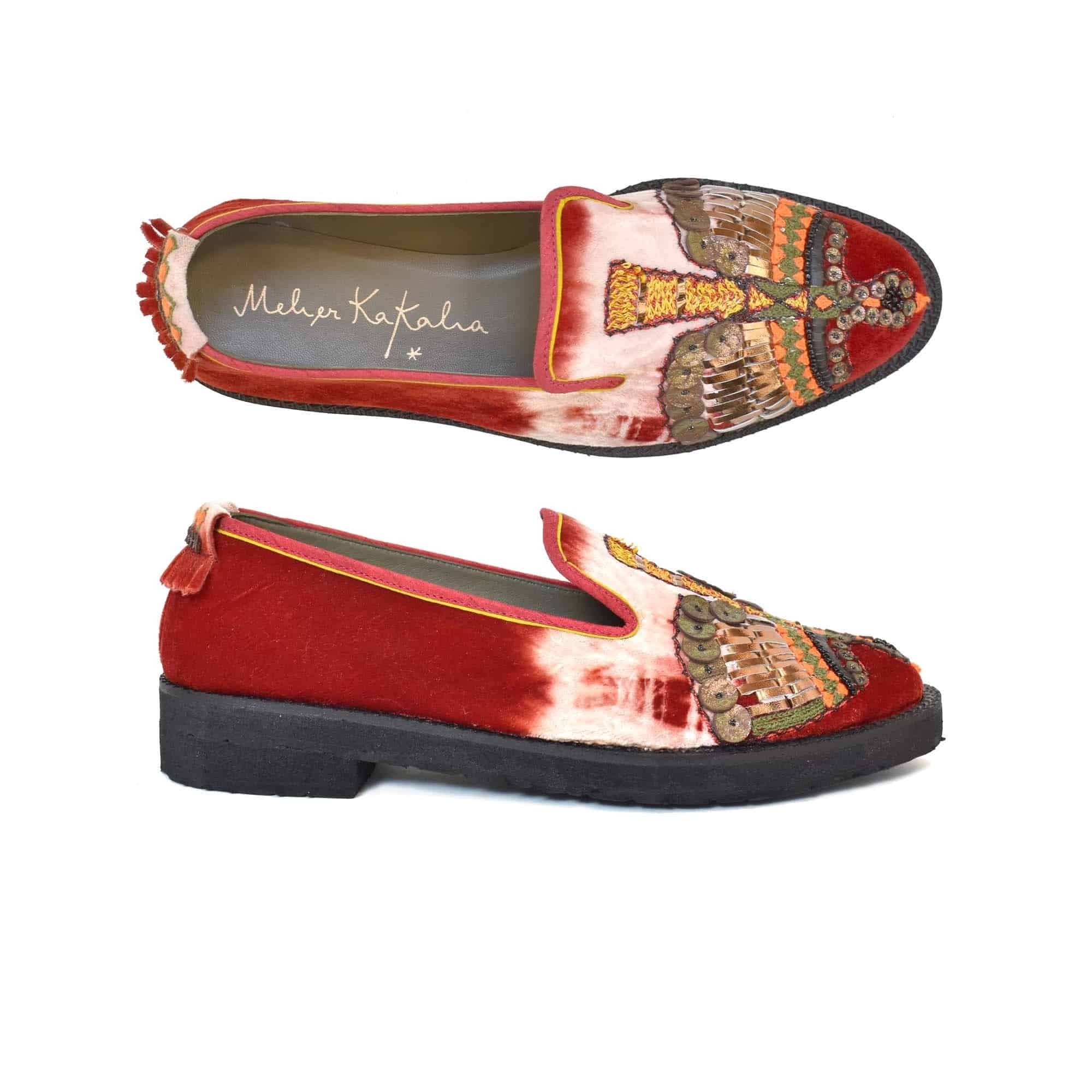 Meher Kakalia Meher Kakalia - ANZU LOAFER - velvet td red