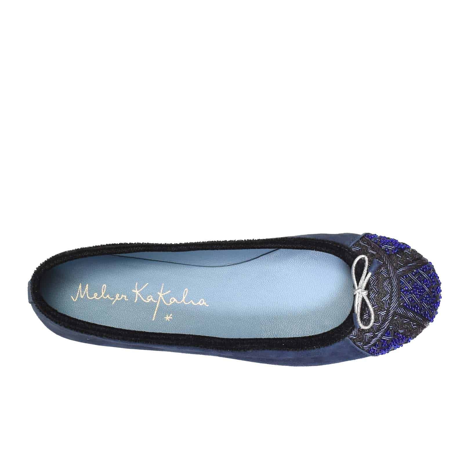 Meher Kakalia - BIZI BALLET - suede navy/moon