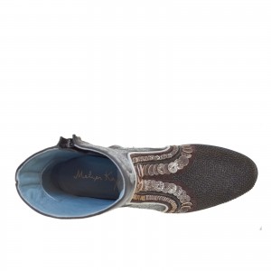 Meher Kakalia - QUEEN KANDY WEDGE - black quilt/dark earth