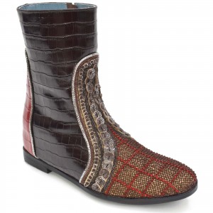 Meher Kakalia - QUEEN KANDY WEDGE - croc ebony/bindi