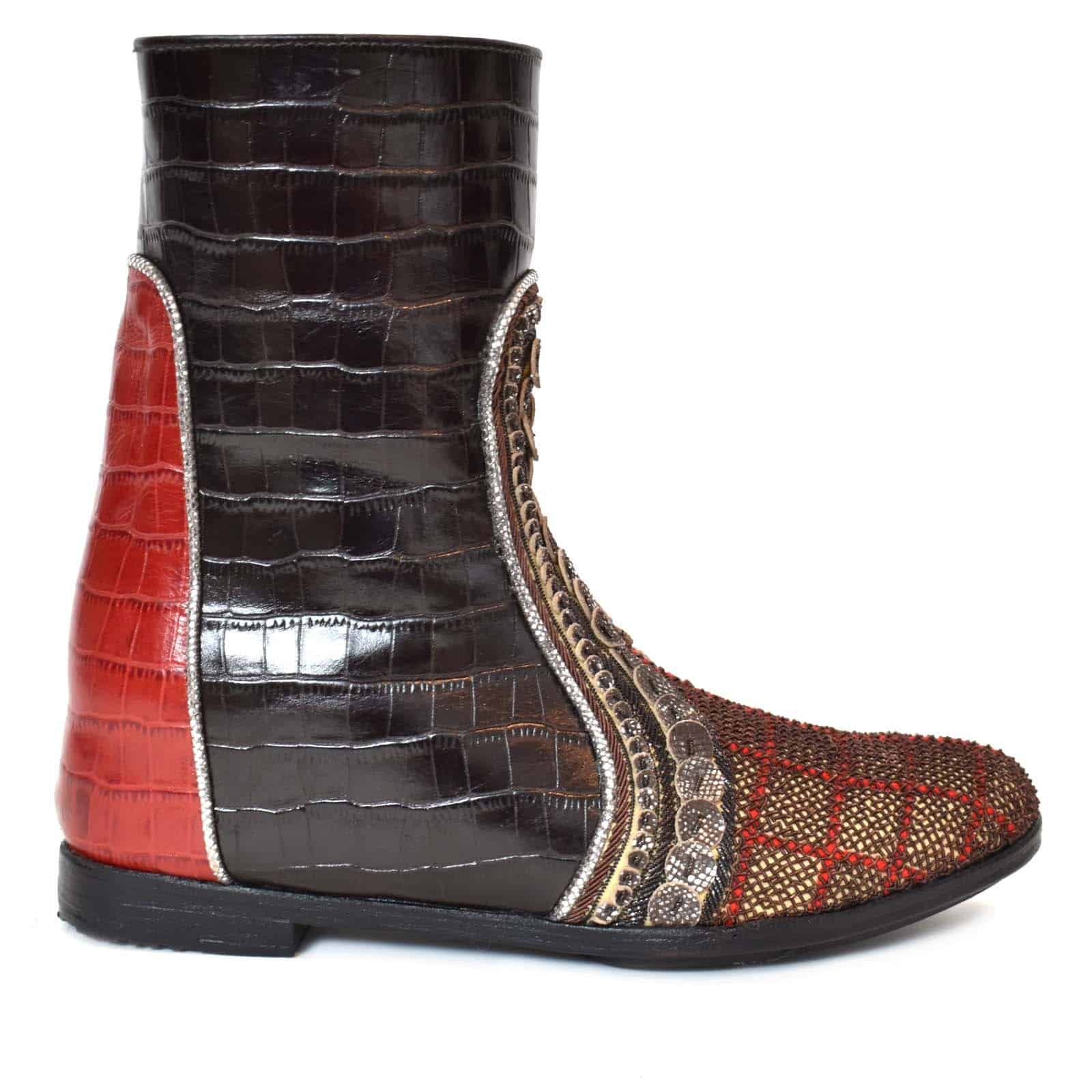 Meher Kakalia - QUEEN KANDY WEDGE - croc ebony/bindi