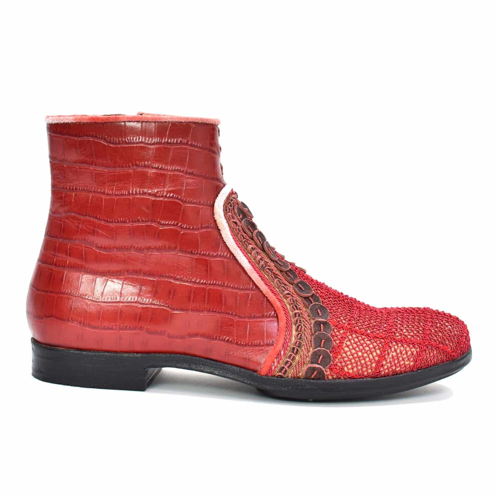 Meher Kakalia - QUEEN NEVA BOOT - croc red/pyramid brown