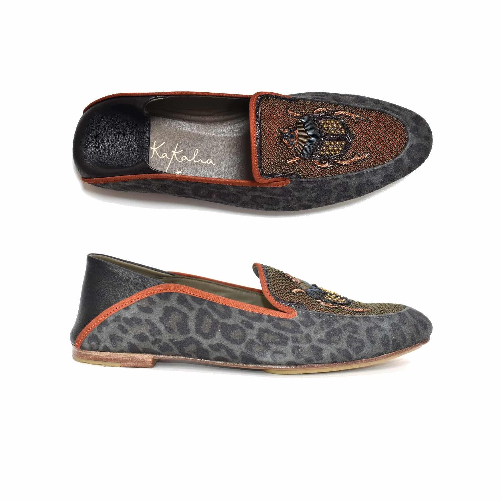 Meher Kakalia Meher Kakalia - SCARAB MOCCASIN - leopard shadow/khaki