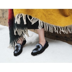 Faux Shearling Totem Moccasin | Meher Kakalia