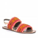 Meher KakaliaQueen Ruth embroidered leather flat sandal | Meher Kakalia