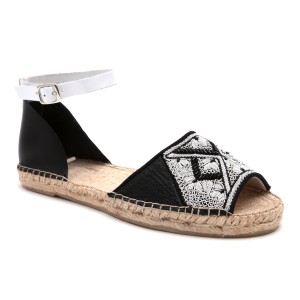 QUEEN YUCA SANDAL - BLACK/WHITE