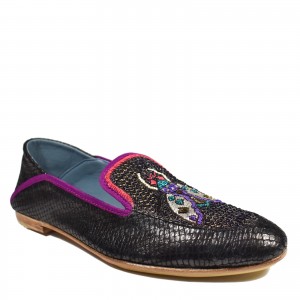 SELENE MOCCASIN - magma black/blue