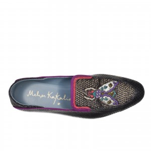 SELENE MOCCASIN - magma black/blue