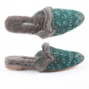 Meher KakaliaQUEEN PARATY SLIPPER - emerald