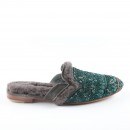 Meher KakaliaQUEEN PARATY SLIPPER - emerald