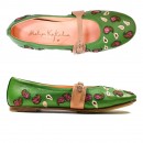 Meher KakaliaBANDANA STRAP BALLET - kelly green