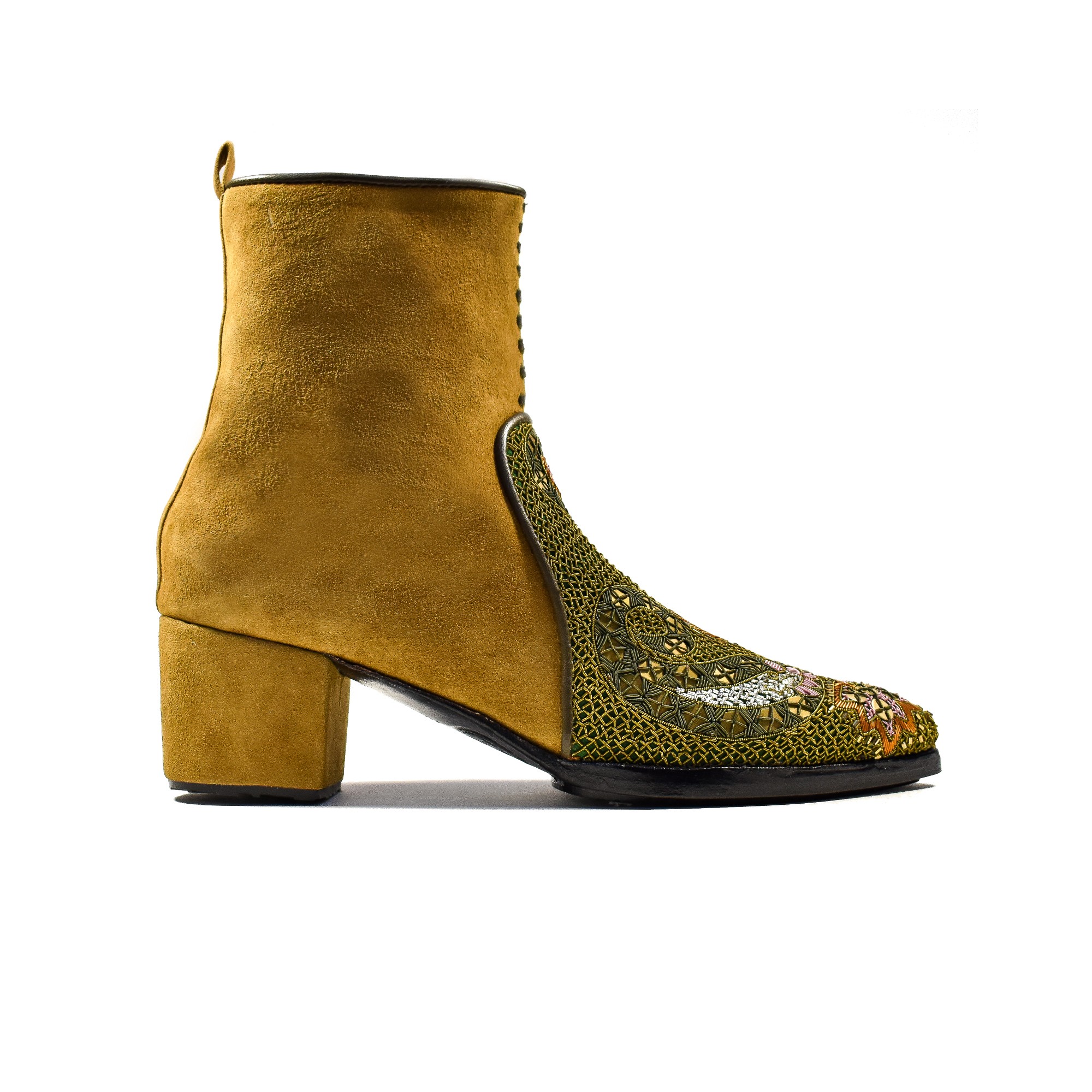 Meher Kakalia QUEEN PHYLLIS BOOT - suede spice-olive