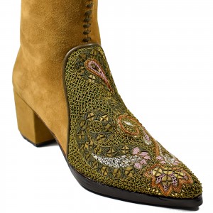 QUEEN PHYLLIS BOOT - suede spice-olive