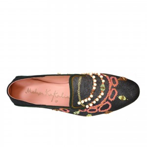 JEWEL MOCCASIN - shiny black