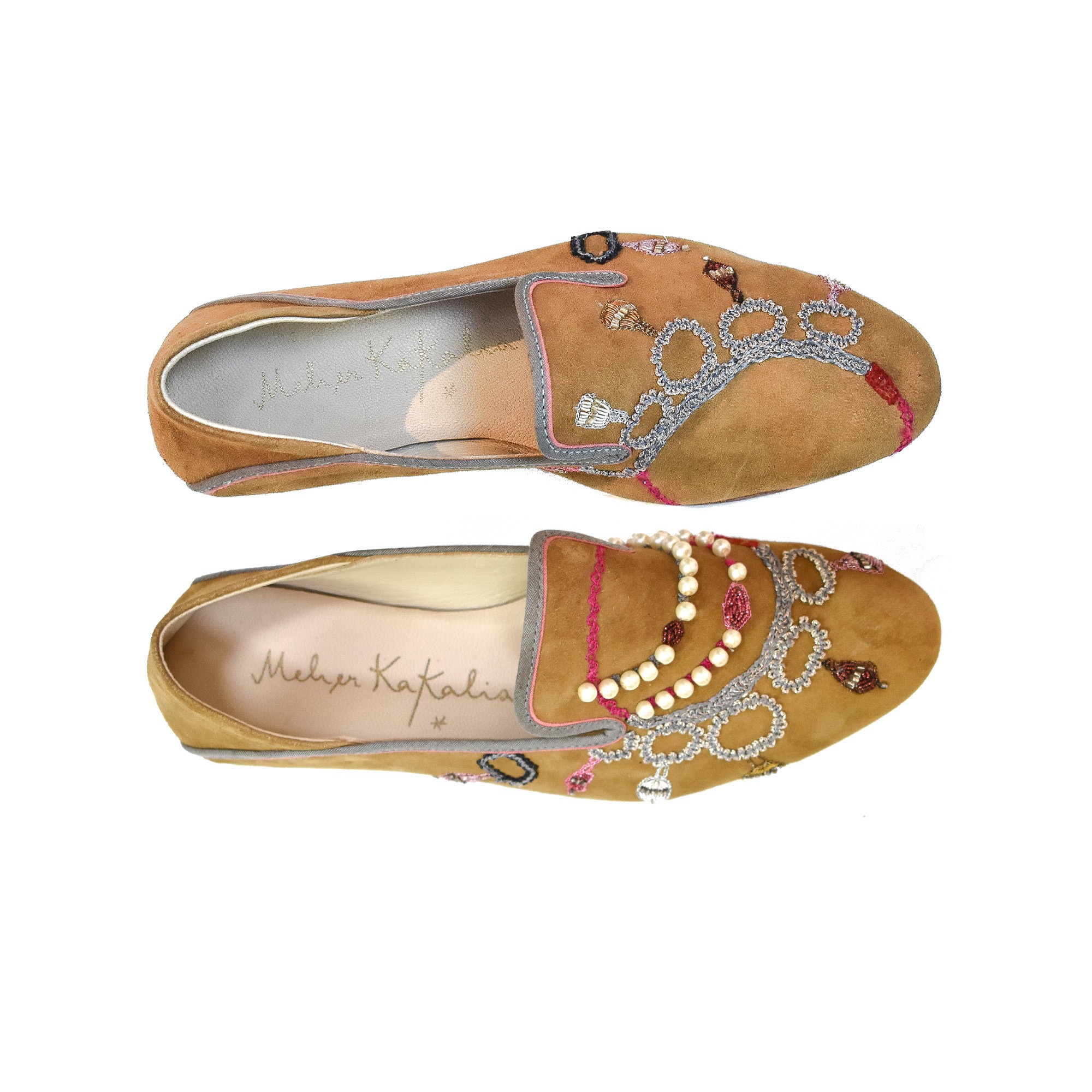 Meher Kakalia JEWEL MOCCASIN - suede spice