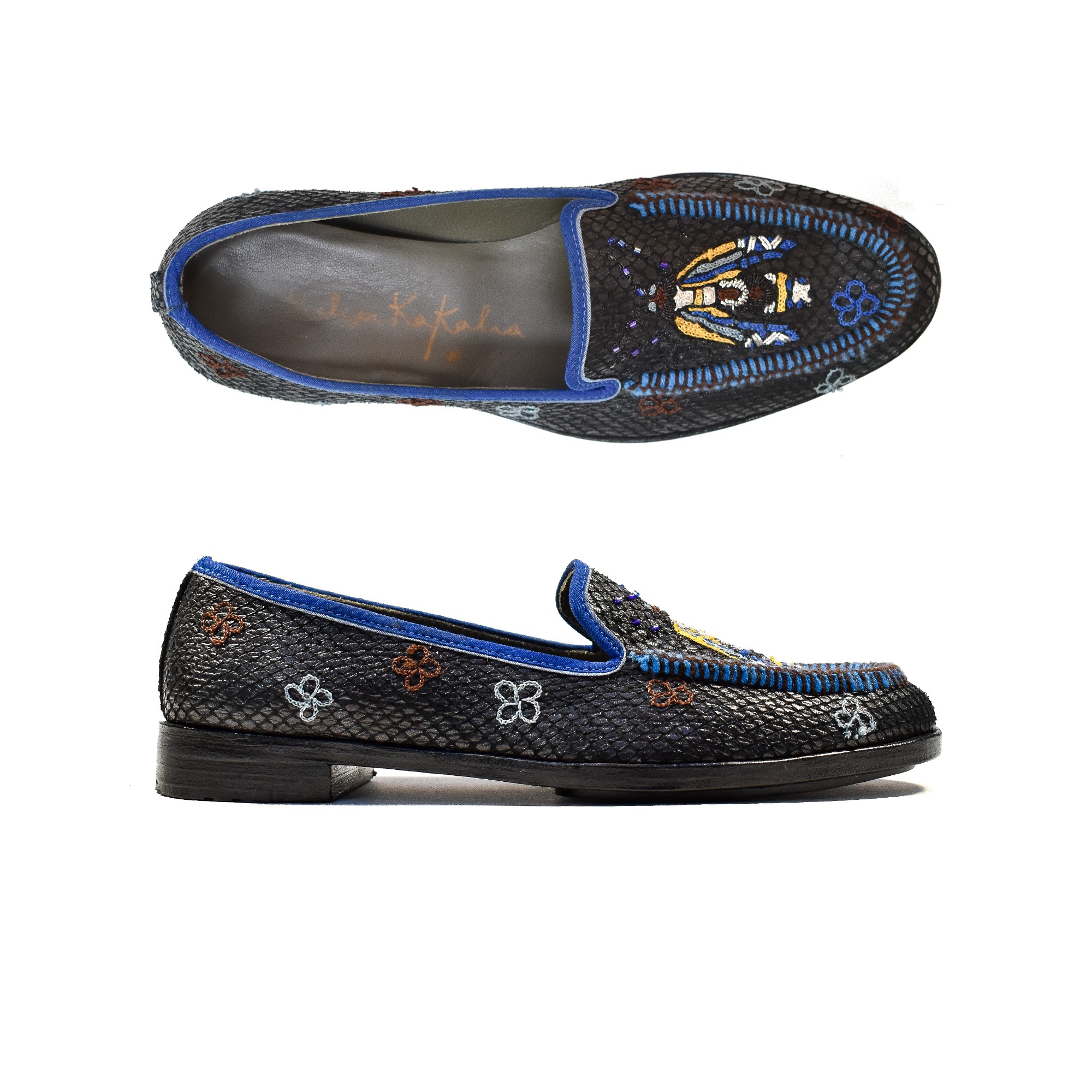 Meher Kakalia RATI MOCCASIN - magma black