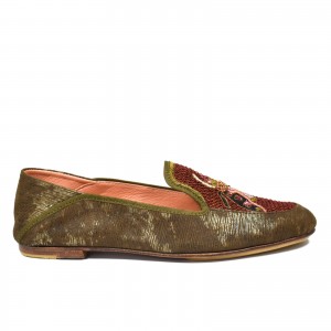 SELENE MOCCASIN - comet charcoal-military