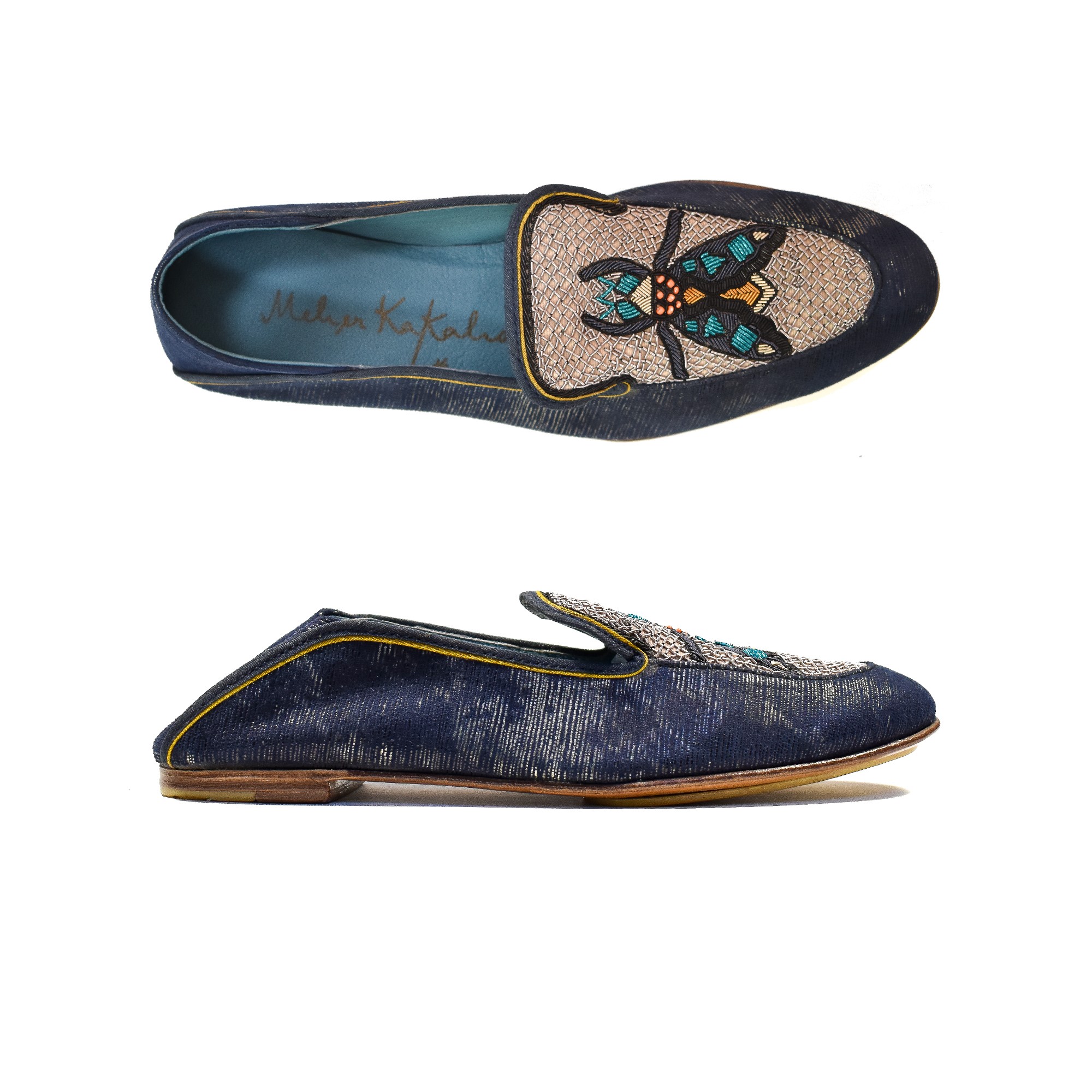 Meher Kakalia SELENE MOCCASIN - comet navy-turquoise