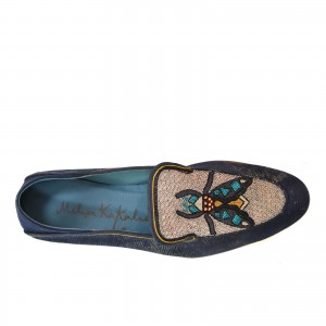 SELENE MOCCASIN - comet navy-turquoise