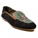 Meher KakaliaSELENE MOCCASIN - suede black-pale green