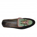 Meher KakaliaSELENE MOCCASIN - suede black-pale green