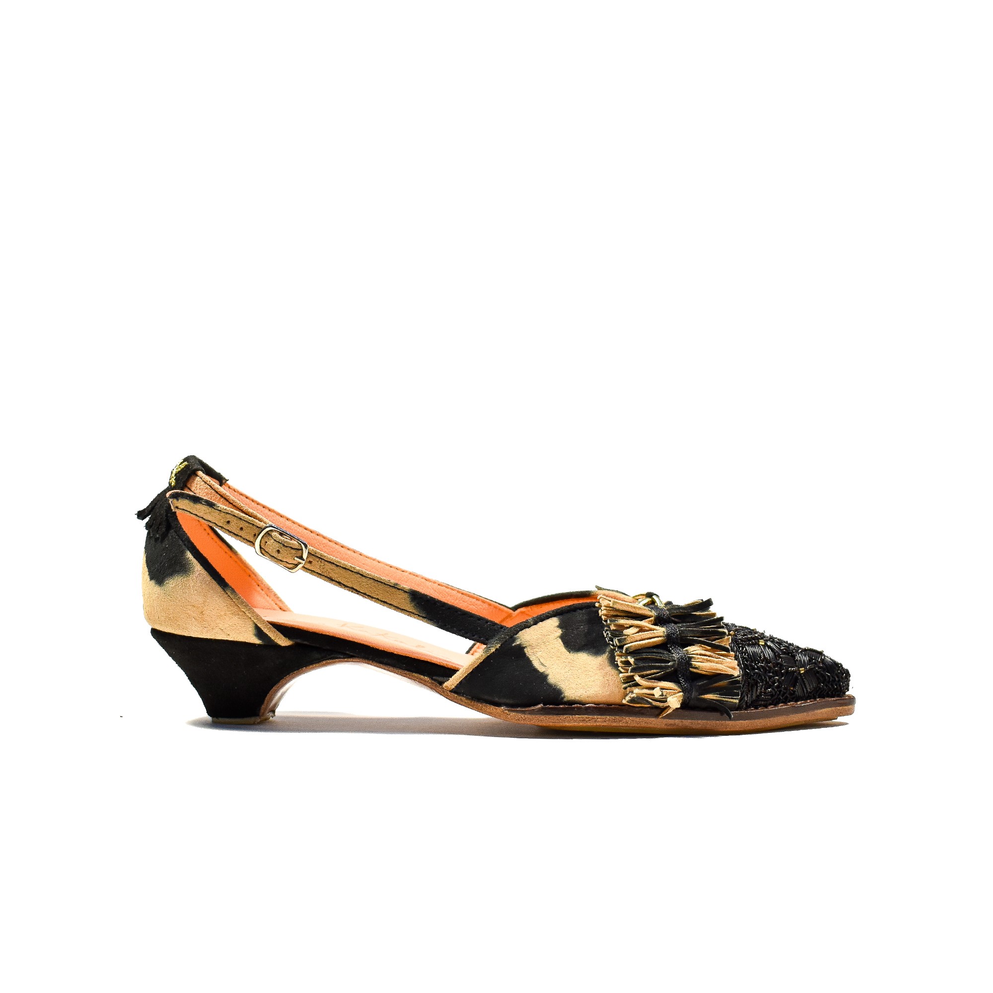 Meher Kakalia GRETA SLING-BACK HEEL - td black beige-black lish