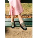 Meher KakaliaSELENE MOCCASIN - suede black-pale green