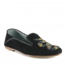 Meher KakaliaPYTHON MOCCASIN - suede black