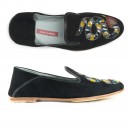 Meher KakaliaPYTHON MOCCASIN - suede black