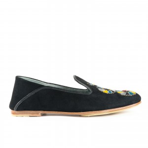 PYTHON MOCCASIN - suede black