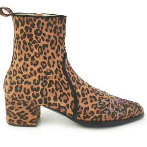 MANI POINT HEEL - leopard rust