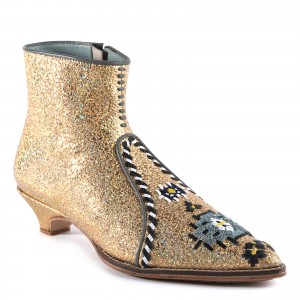 Croc Print Nana Heel Boot | Meher Kakalia