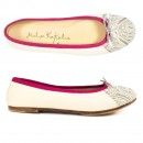 Meher KakaliaHandmade PRIMA Ballet flats in soft nappa leather with embroidery, perfect for a wedding or summer event.