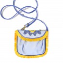 Meher KakaliaMINI ACCORDION BAG+FRINGE - yacht blue-casablanca