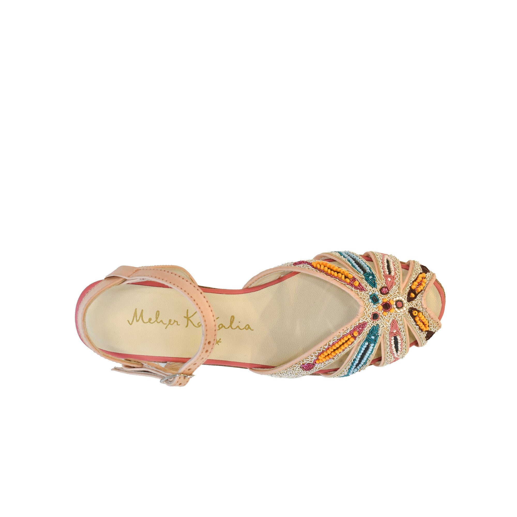 These beautiful sandals feature eco-leather straps and vibrant embroidery, ideal for tropical vacations and beach parties.